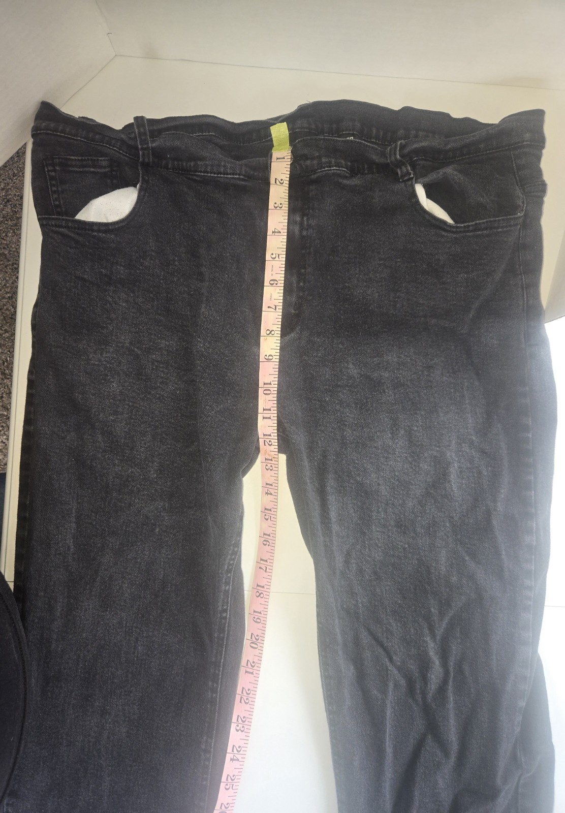 Mens size 48 faded black denim jeans.