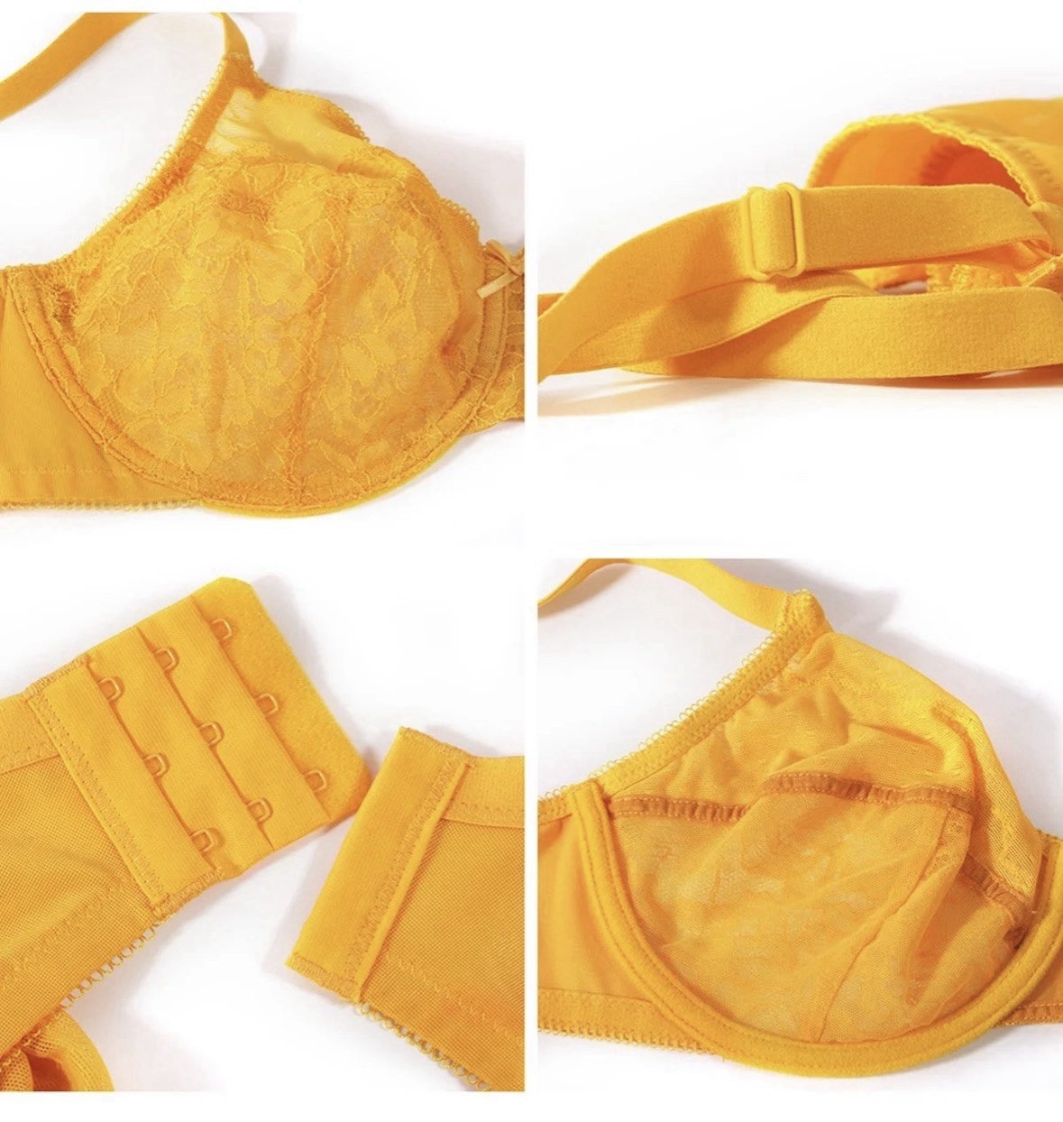 HSIA Enchante Unlined Non-padded Lace Underwire Bra 36H-46DDD