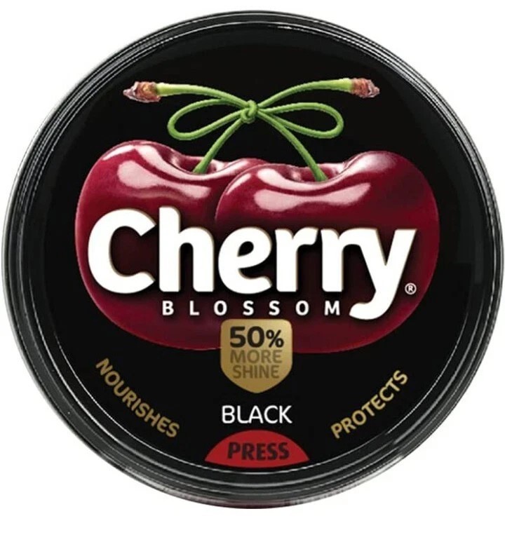 Cherry Blossom Shoe Polish Black and Brown, 40g each
