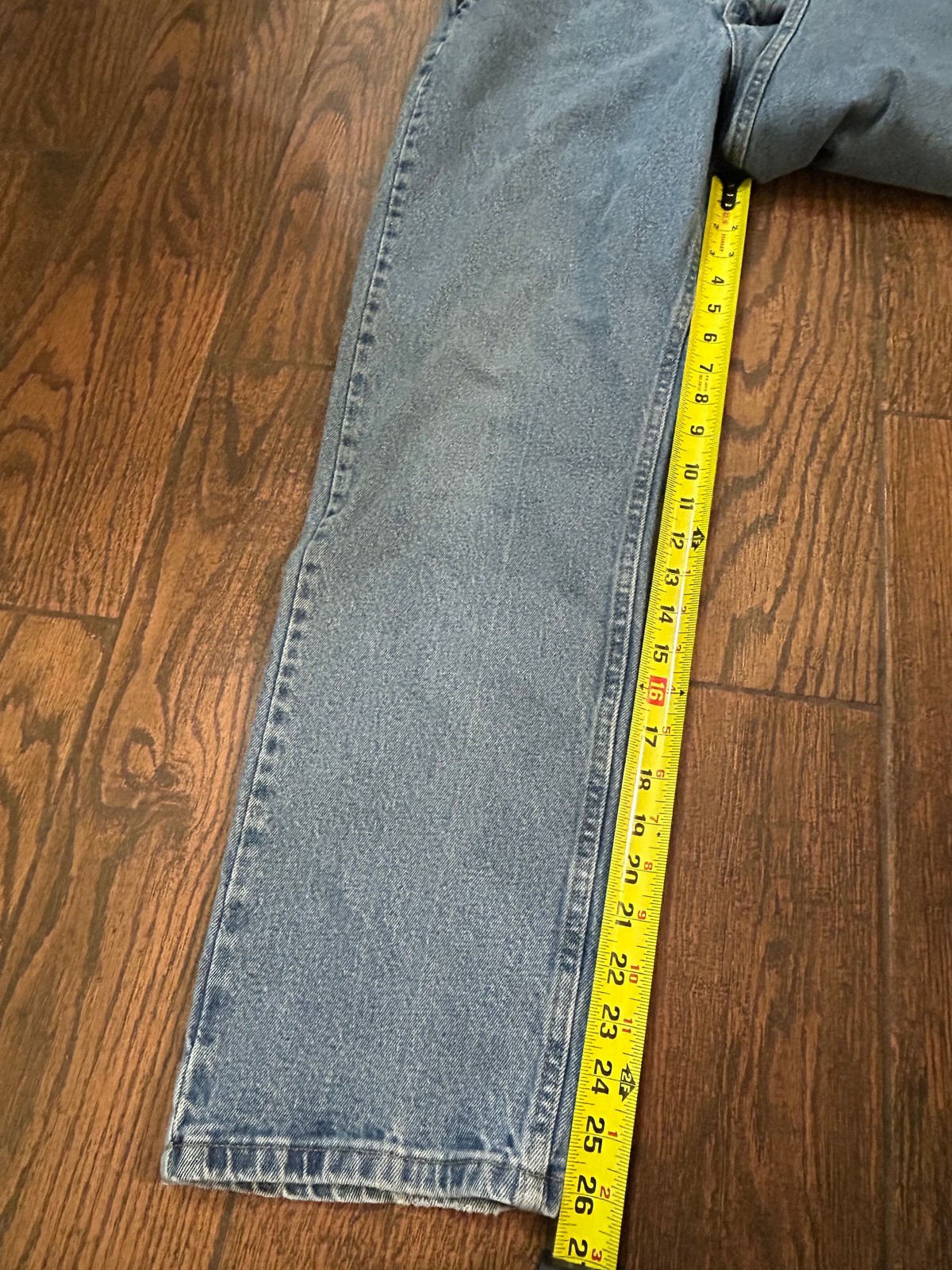 Member’s Property Mens Jeans W36 L32 Faded Black Denim Straight Leg Zip Fly