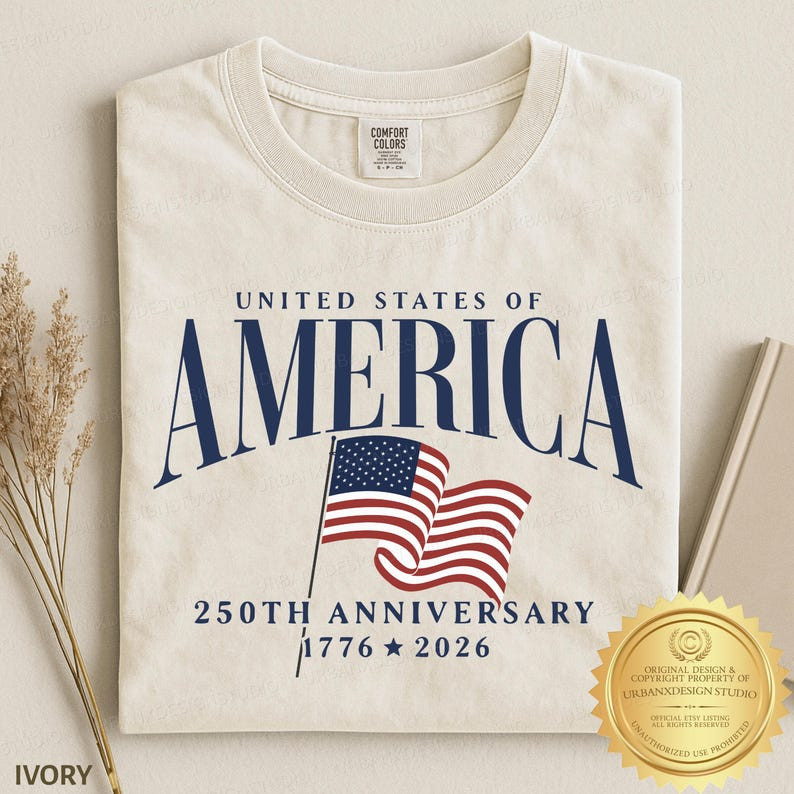 America 250th Anniversary TShirt Semiquincentennial Patriotic Vintage GraphicTee