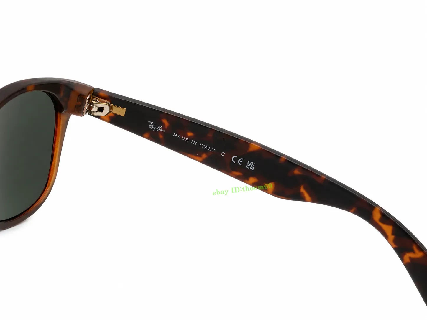 RAY-BAN NEW WAYFARER RB2132 865/B1 55MM SUNGLASSES Dark Grey LENS Matte Havana