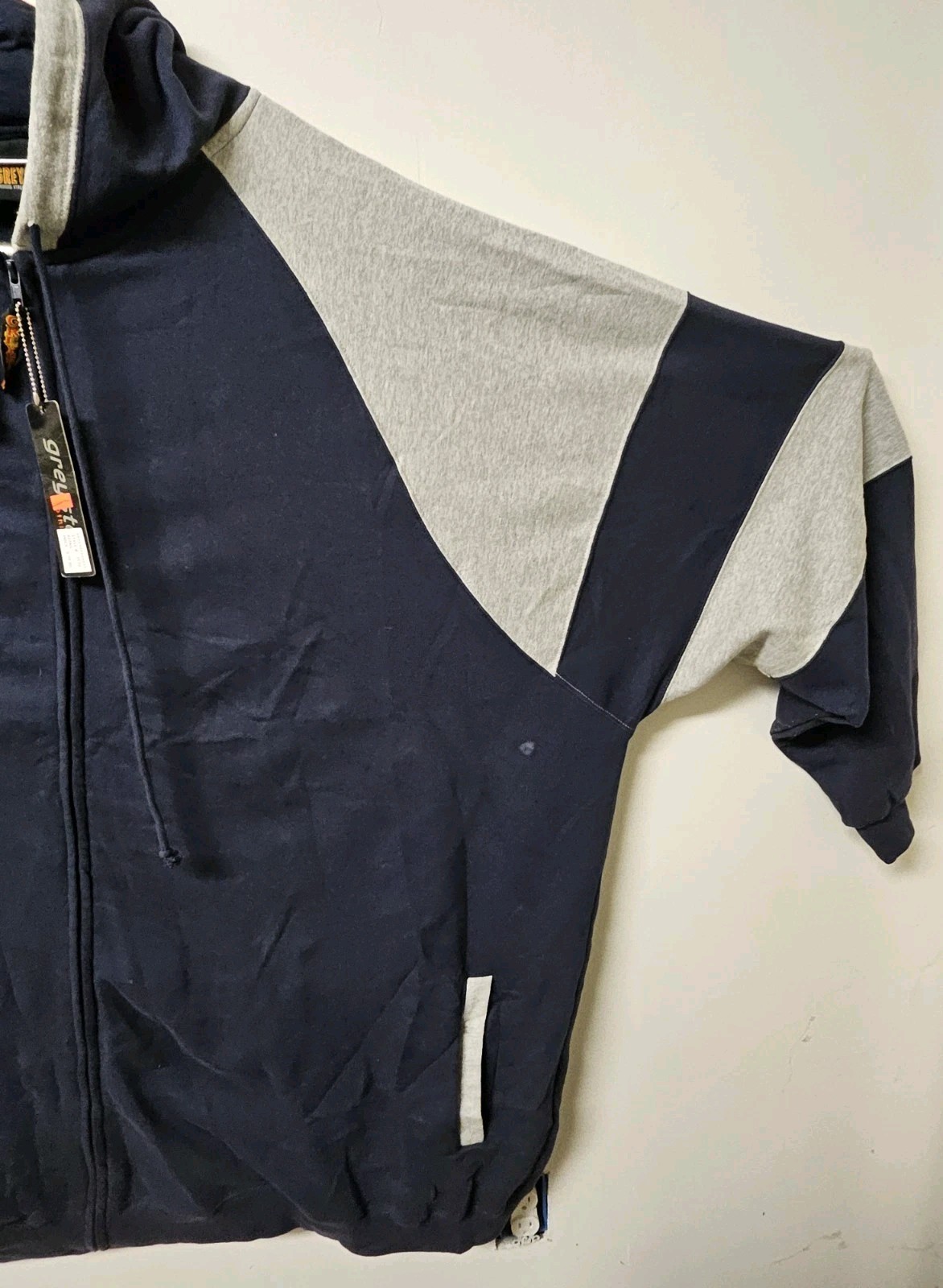 Greystone Big And Tall Zip Up Blue And Gray Hoodie 7x **READ AS-IS**