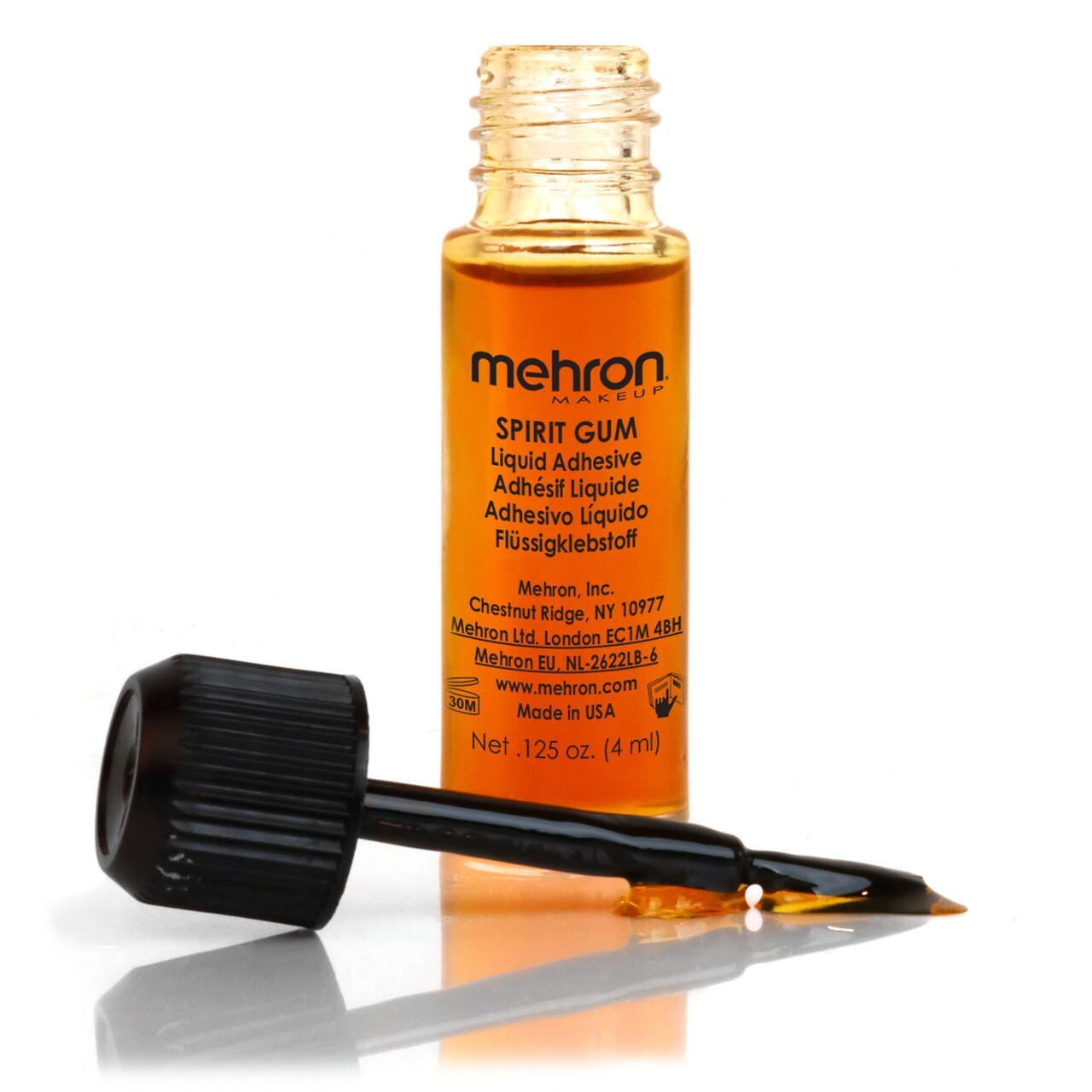 Mehron Makeup Spirit Gum Adhesive SPFX Glue,Crepe Hair, wigs, prosthetic 0.125oz