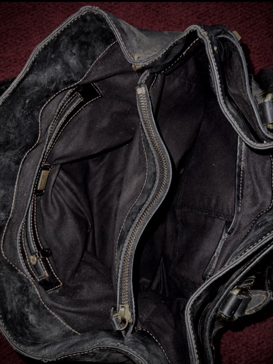 MCM MUNCHEN Leather Vintage Germany Dark Black