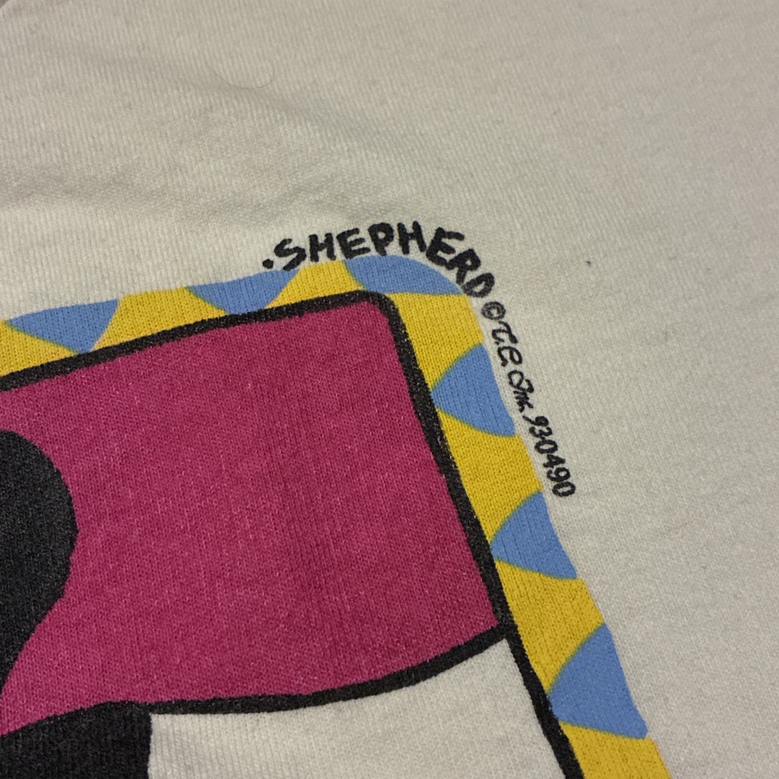 Vintage 90s Cow Art Shirt L Moo White Shepherd