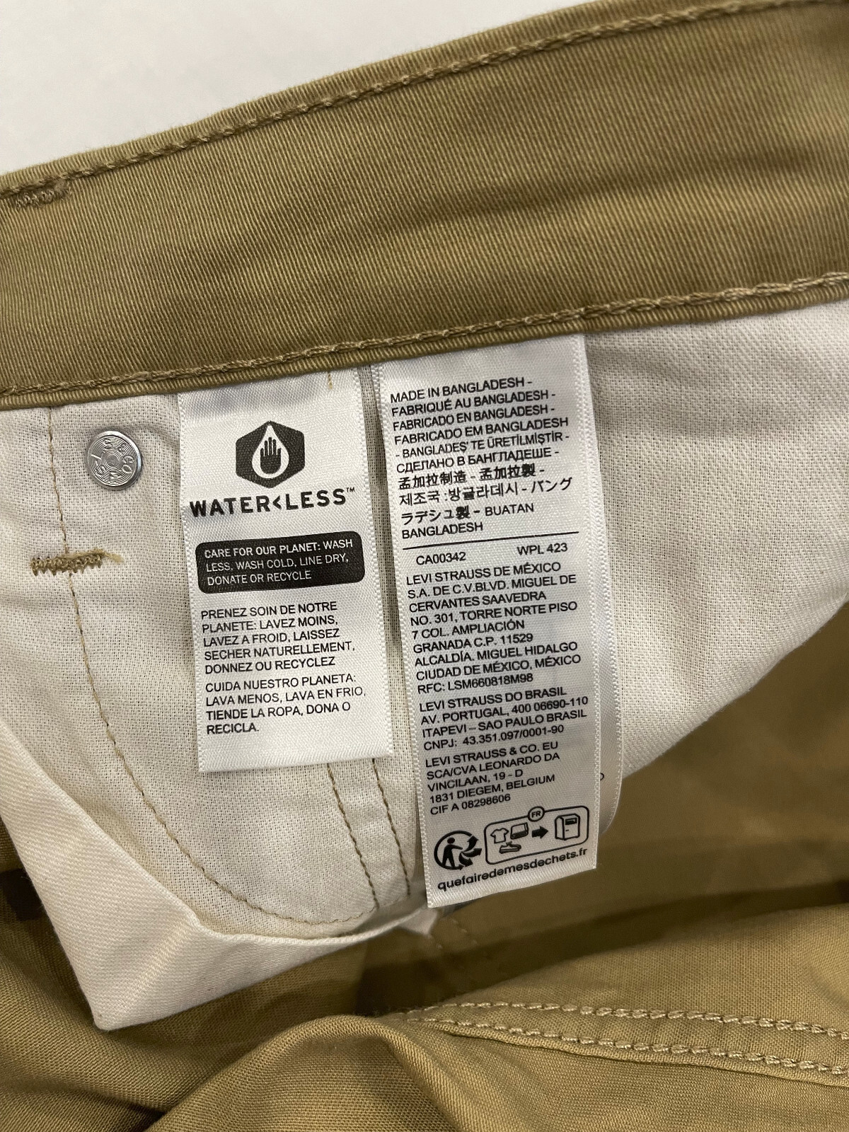 Levis 511 Slim All Seasons Tech Stretch Twill Mens Pants 33X32 Harvest Gold