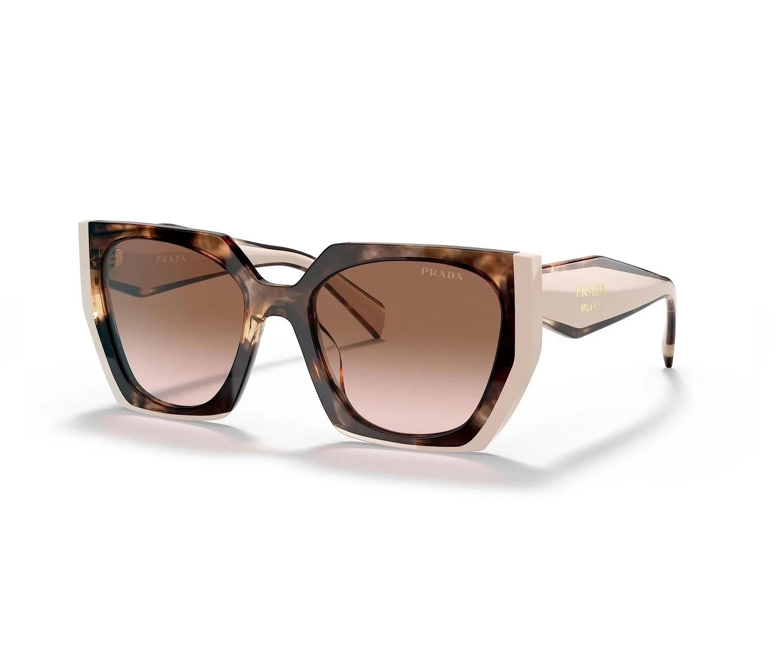 PRADA PR 15WS Women’s Sunglasses 01R0A6 Tortoise Caramel Powder Brown Grad w/Box