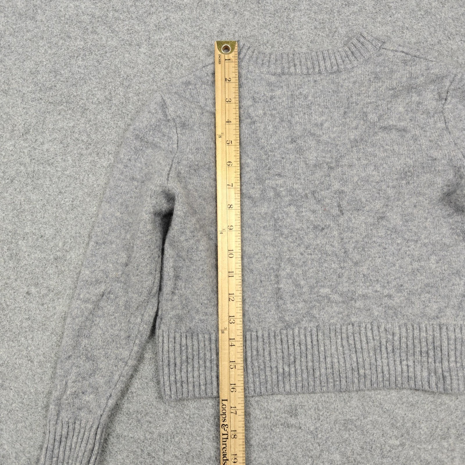 Italic Sweater Womens XXS Gray 100% Cashmere Crewneck Knit Pullover Soft