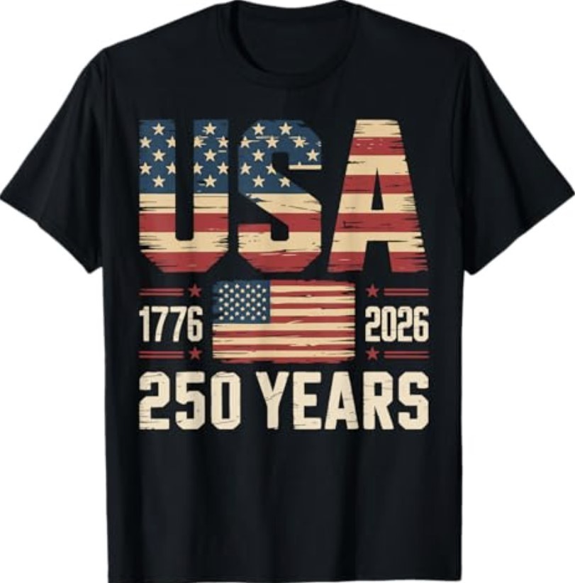 250 Years USA Flag American 250th Anniversary 4th of July T-Shirt