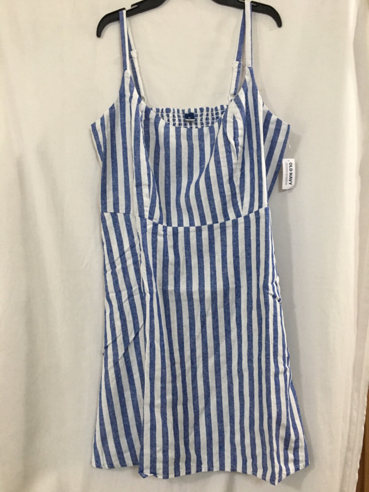 NWT Old Navy Fit and Flare Linen Blend Striped Mini Dress Many sizes