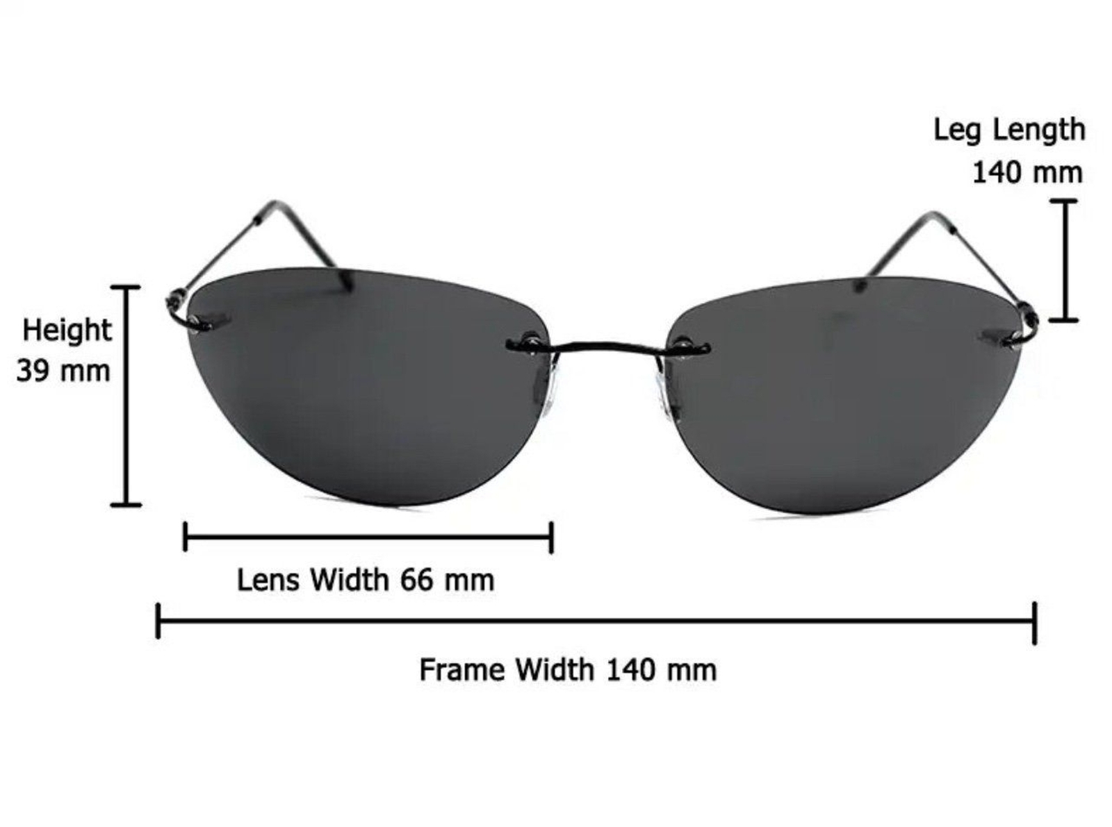 Fashion Cool The Matrix Neo Style Polarized Sunglasses Ultralight Rimless Men