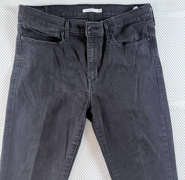 Levi’s 518 Slimming Boot Black Jeans Women’s W33 L32 Stretch Denim