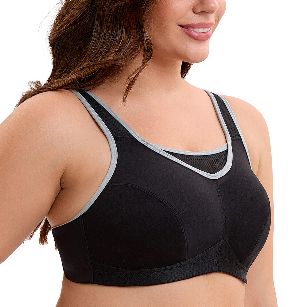 Women’S Sports Bra, Compression, Moisture Wicking, High-Impact Sports Bra ABCDGH