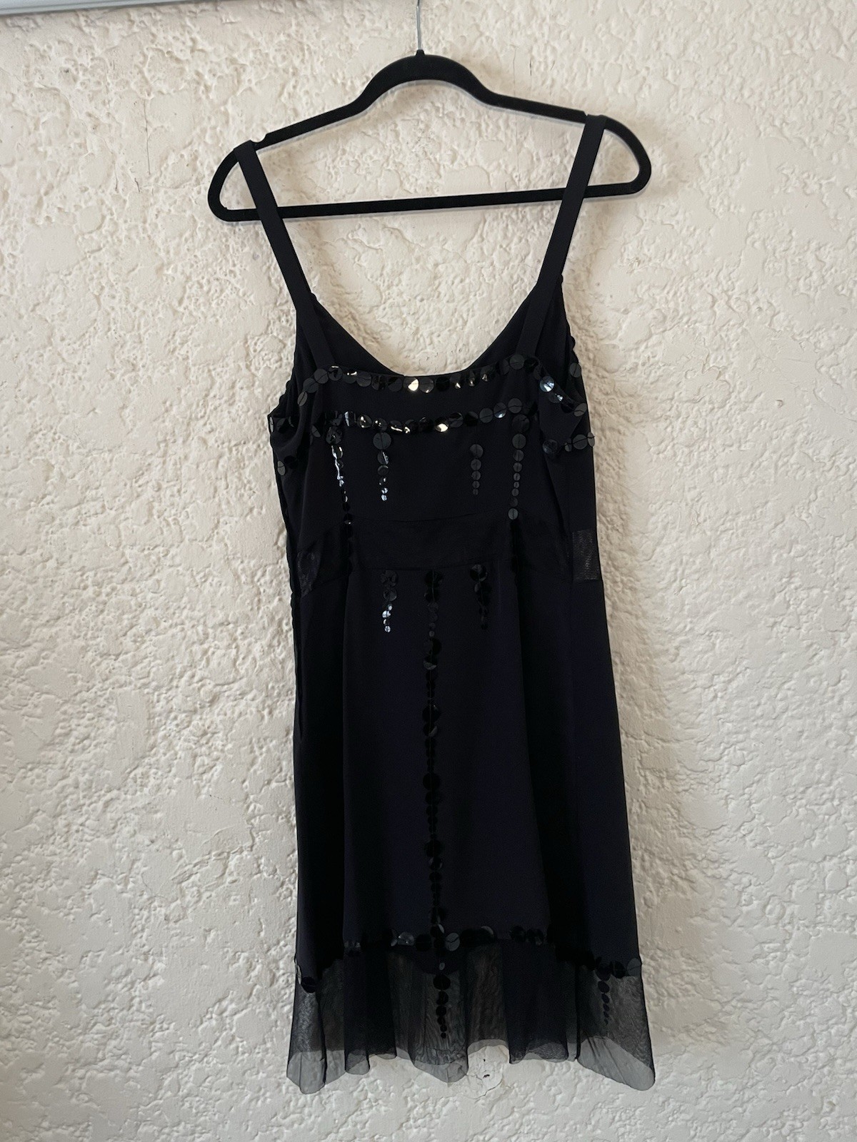 Marc Jacob’s Black 100% Silk Sequin Embellished Dress Size 6, Cocktail Party