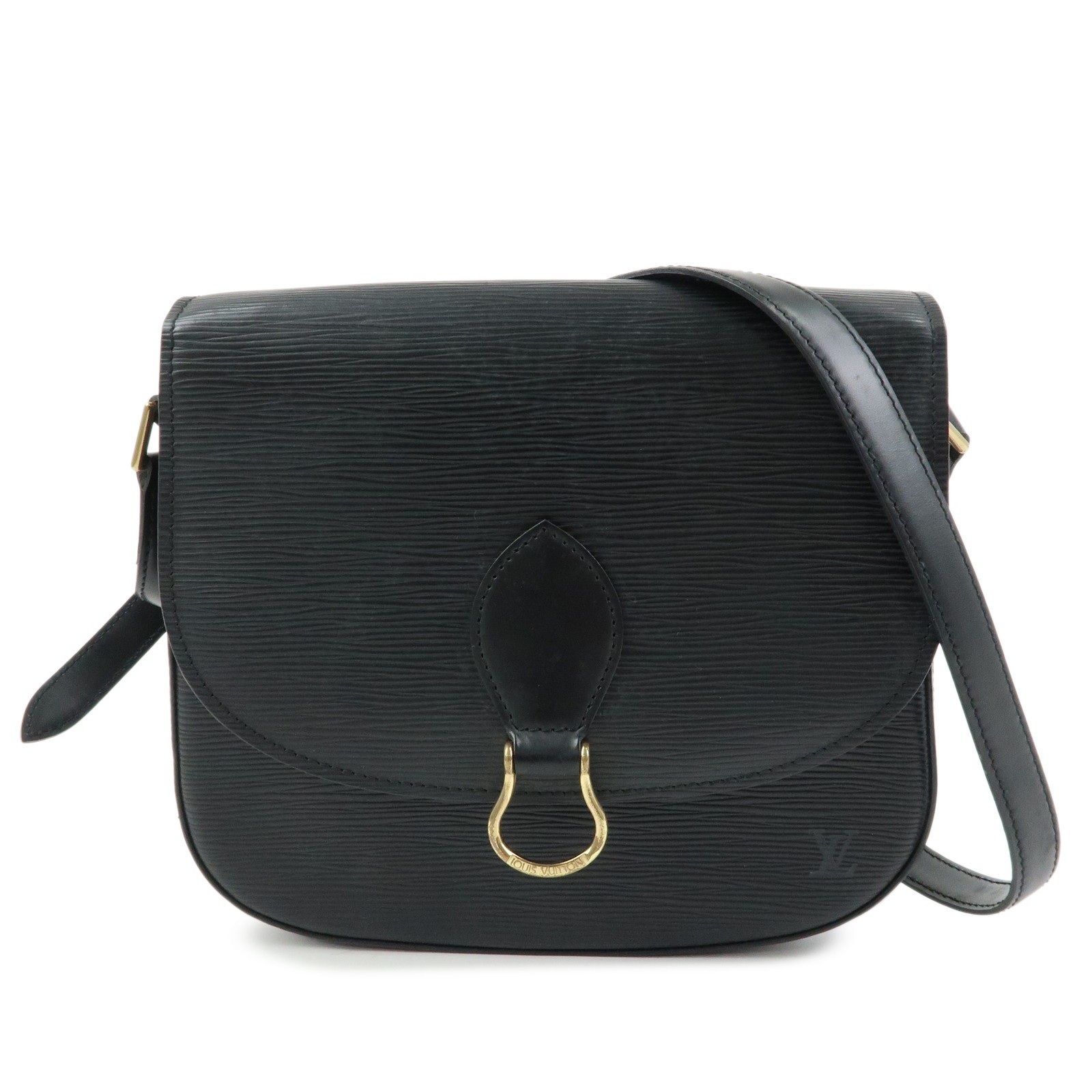 Louis Vuitton Epi Saint Cloud Shoulder Crossbody Bag Noir M52192 Auth Used F/S