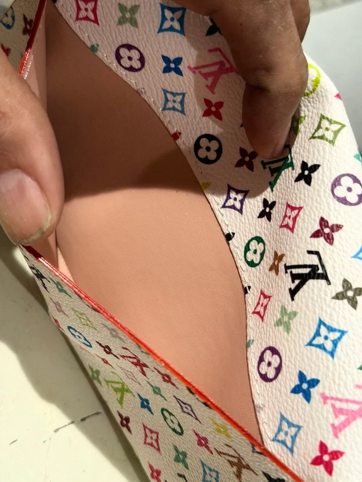 Louis Vuitton White Multicolor Sarah Long Wallet Snap Button