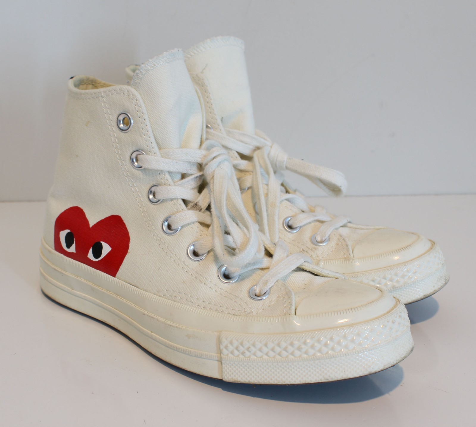 Comme Des Garçons Converse Heart Chucks White Size Men 4 Women 6