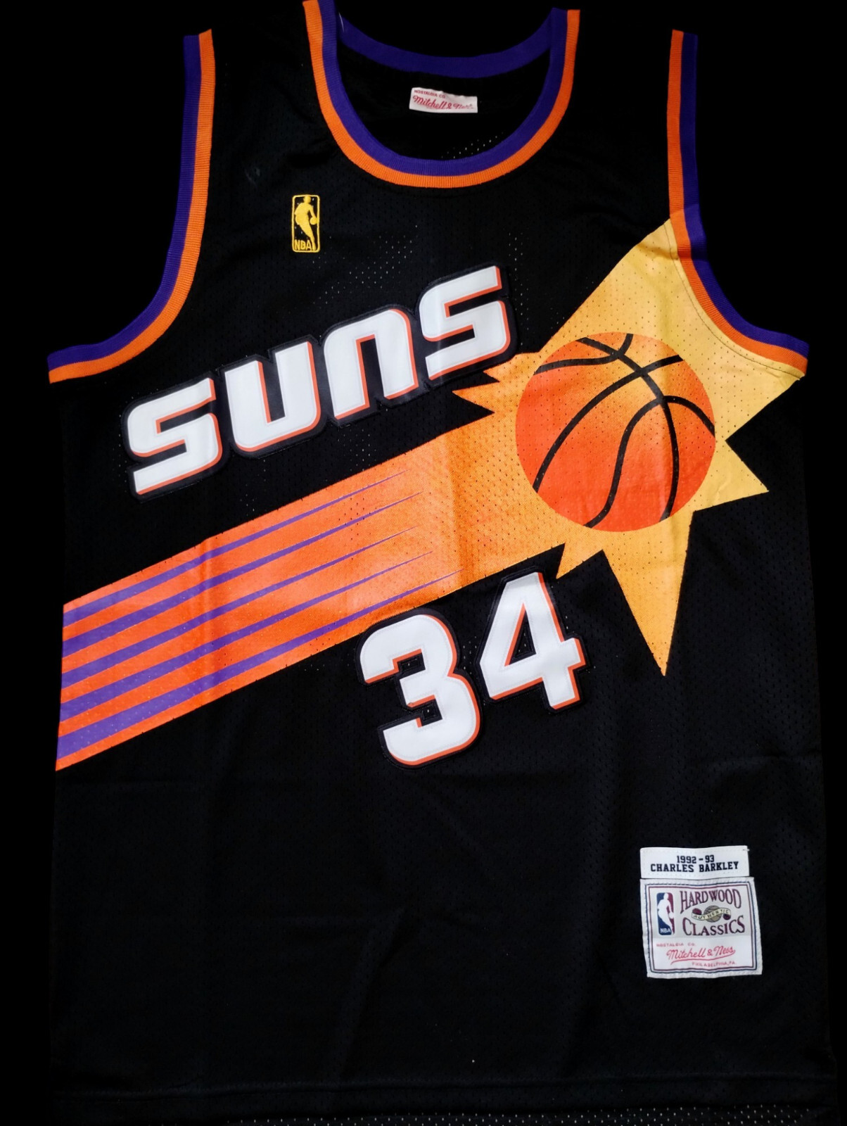 Charles Barkley Jersey #34 Phoenix Suns Throwback Jersey Men’s Black