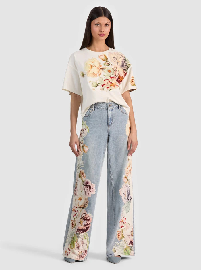 Alice+Olivia 2026SS AMAZING EMBROIDERED JEAN