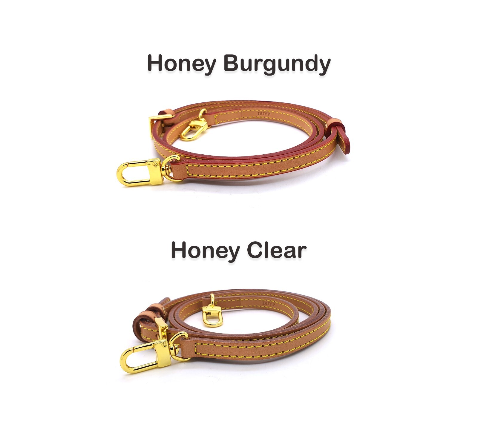 Thin Adjustable Vachetta Crossbody Leather Strap for pochette accessoires bags