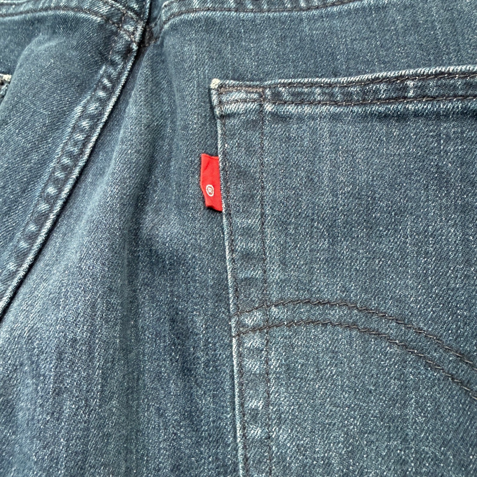 Levis 541 All Seasons Tech Jeans Mens 38×34 Blue Athletic Taper Stretch Denim
