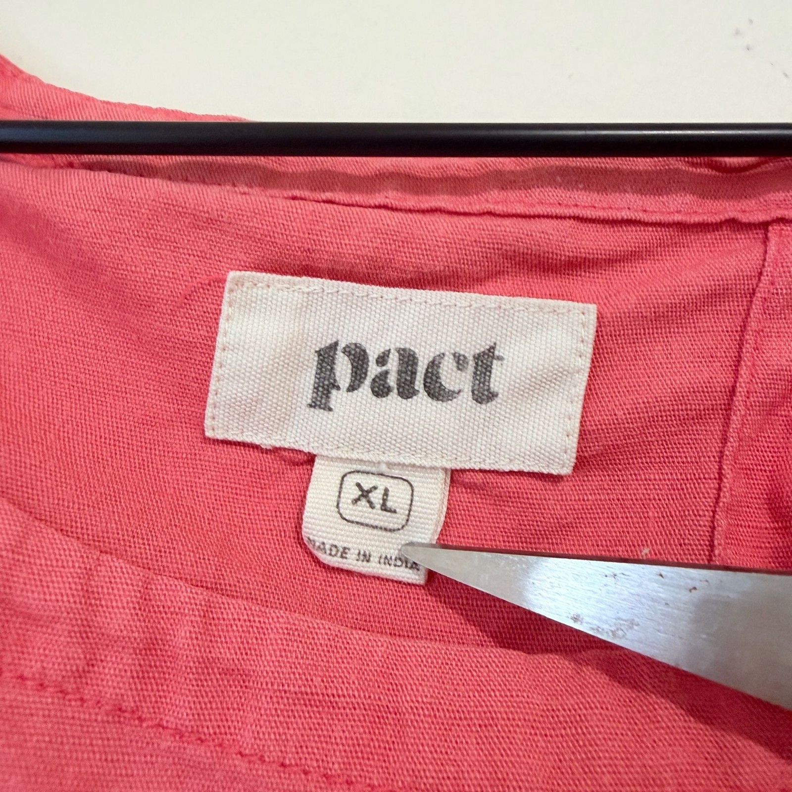 Pact Organic Cotton Linen Blend Sleeveless Tank Top Open Back Boho XL