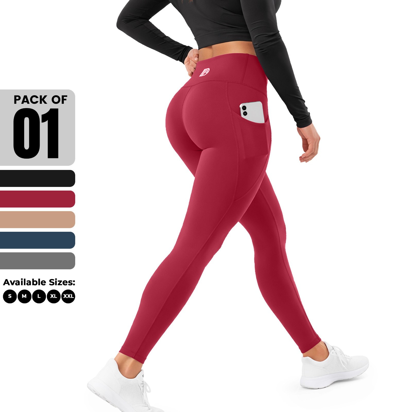 Women’s High Waist Tummy Control Leggings Pockets Buttery Soft Squat Proof Yoga