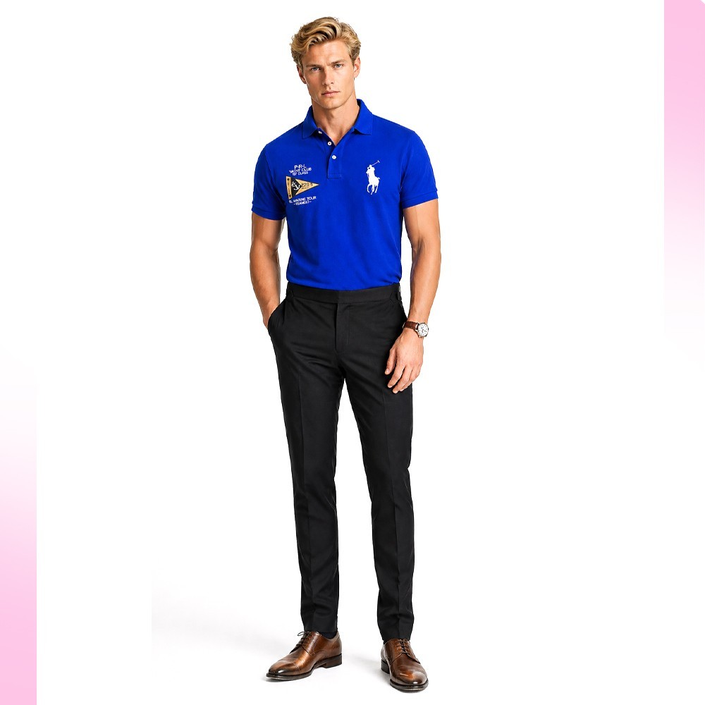 Polo Ralph Lauren PRL Yacht Club Men’s Polo Shirt Blue Size M Custom Fit