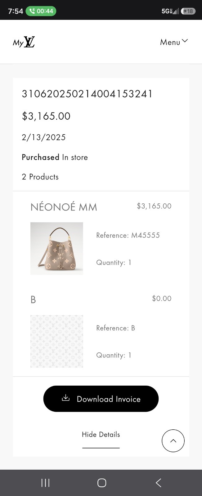 New Louis Vuitton Neo Noe MM in dove/cream color