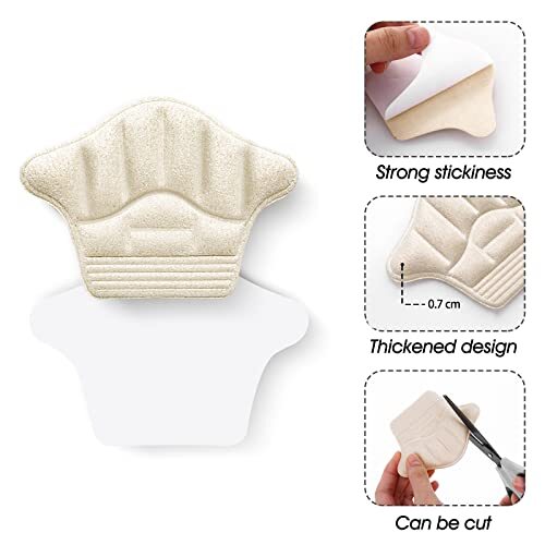 4 PACKS Heel Pads Sport Shoes Adjustable Feet Protector Insoles Patch