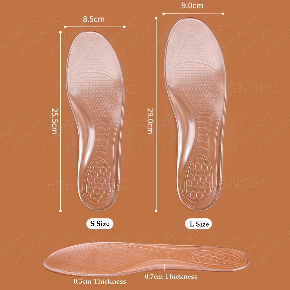 Silicone Orthopedic Insoles for Flat Feet Arch Support Inserts Shoes Pads for Ma