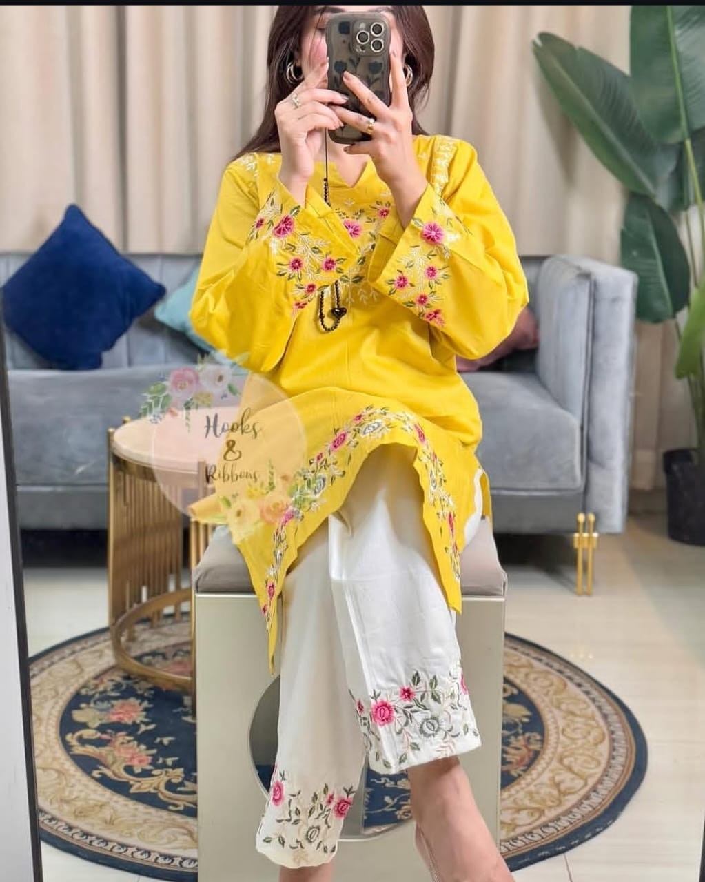 Beautiful Embroidery Kurti Cord Set Indian Pakistani Designer Kurta Palazzo Set