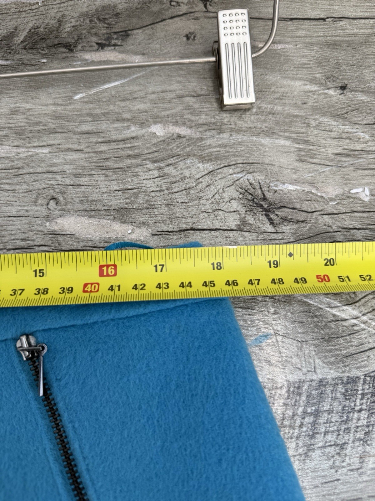 M&S Collection Wool Blend Mini Skirt Turquoise Fully Lined Zip Detail – UK 16