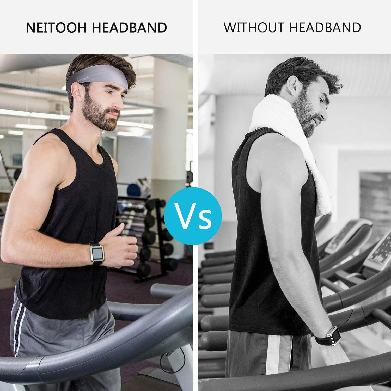 Fitness Sweatband Sport Headband Moisture Wicking Hairband Yoga Cycling Headband