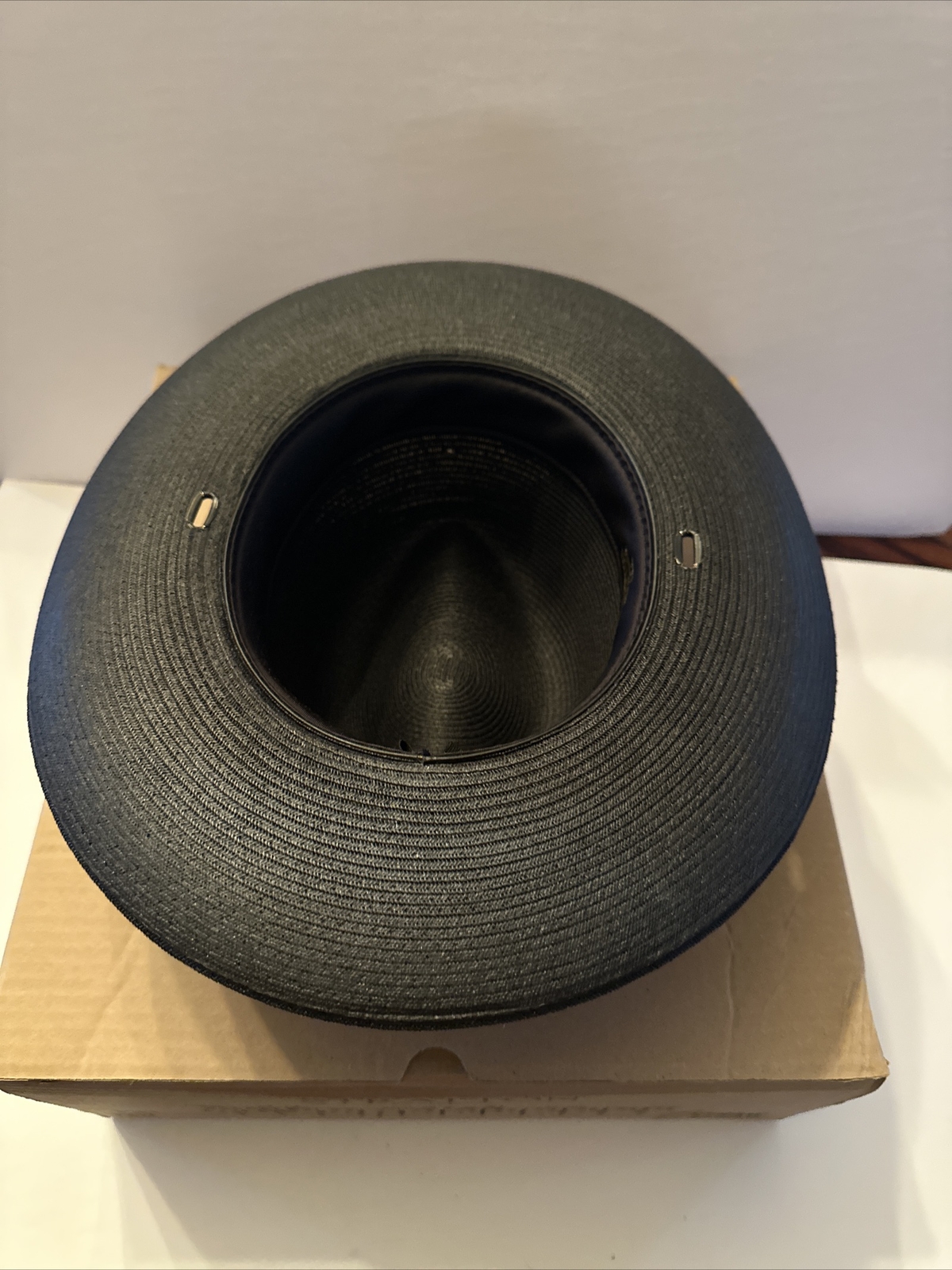 NEW Stratton Sheriff Style Straw Hat 42DB Double Brim Oval BLACK *Multiple Sizes