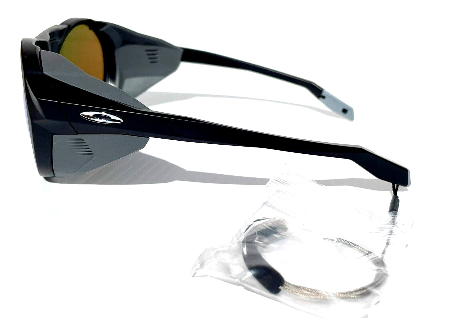 Oakley CLIFDEN Matte Black Round POLARIZED Galaxy Blue Mirror Sunglass 9440