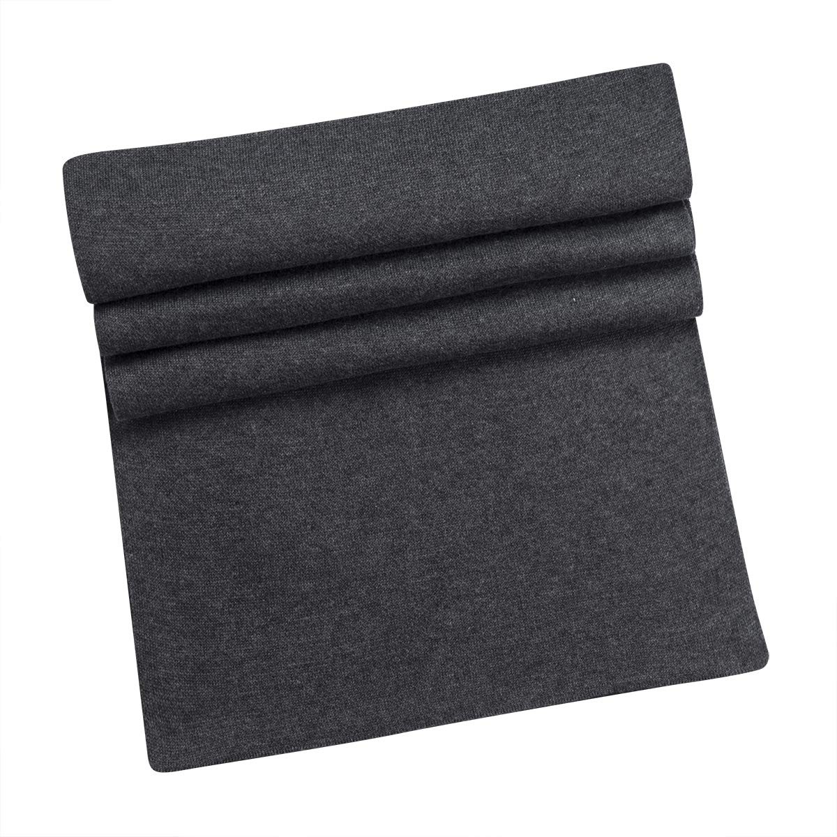 Mens Long Thick Scarf Solid Color Soft Warm Cashmere Feel Scarves Unisex Fash…