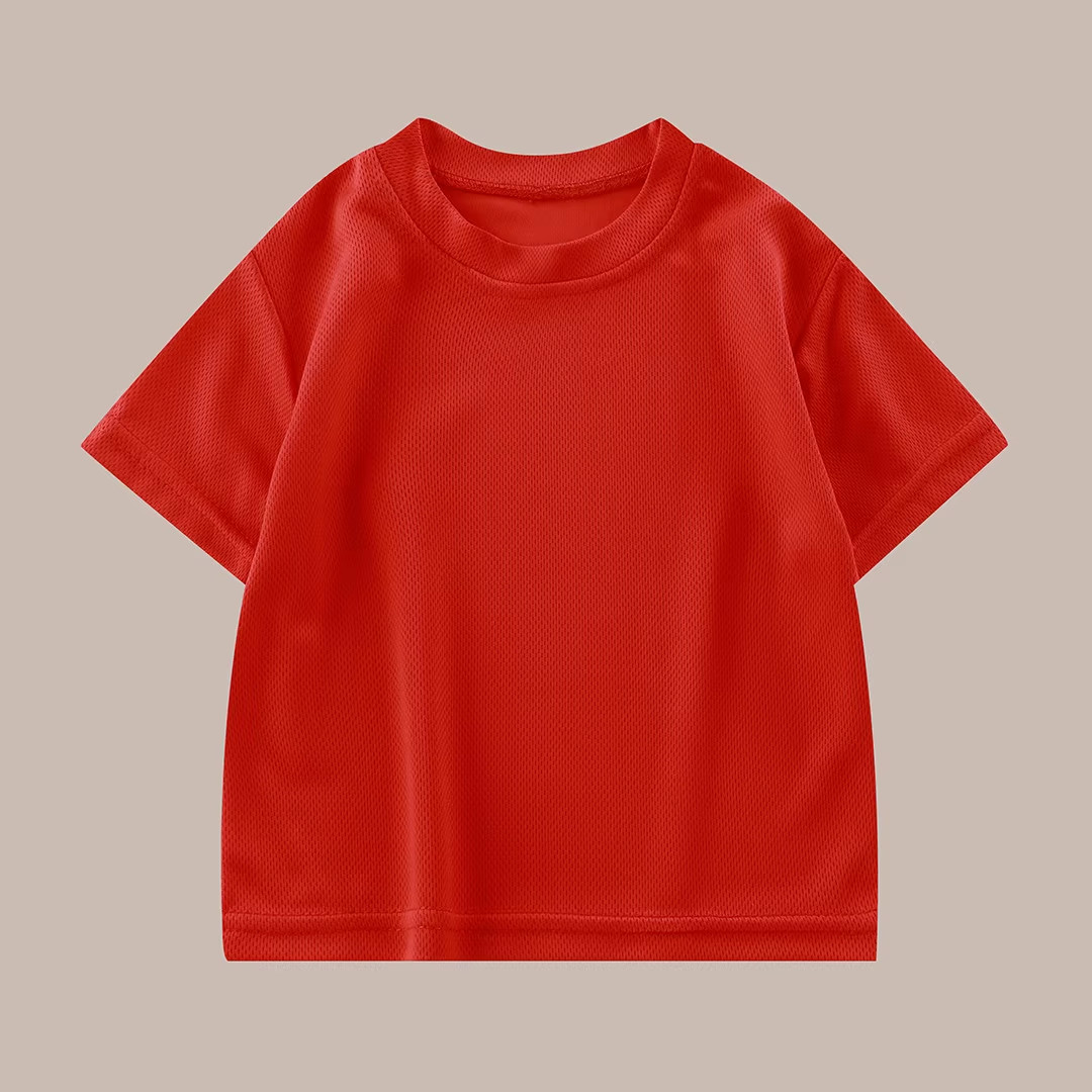 Summer New Loose Boys Solid Colour T-Shirt Half-Sleeve round Neck Tops