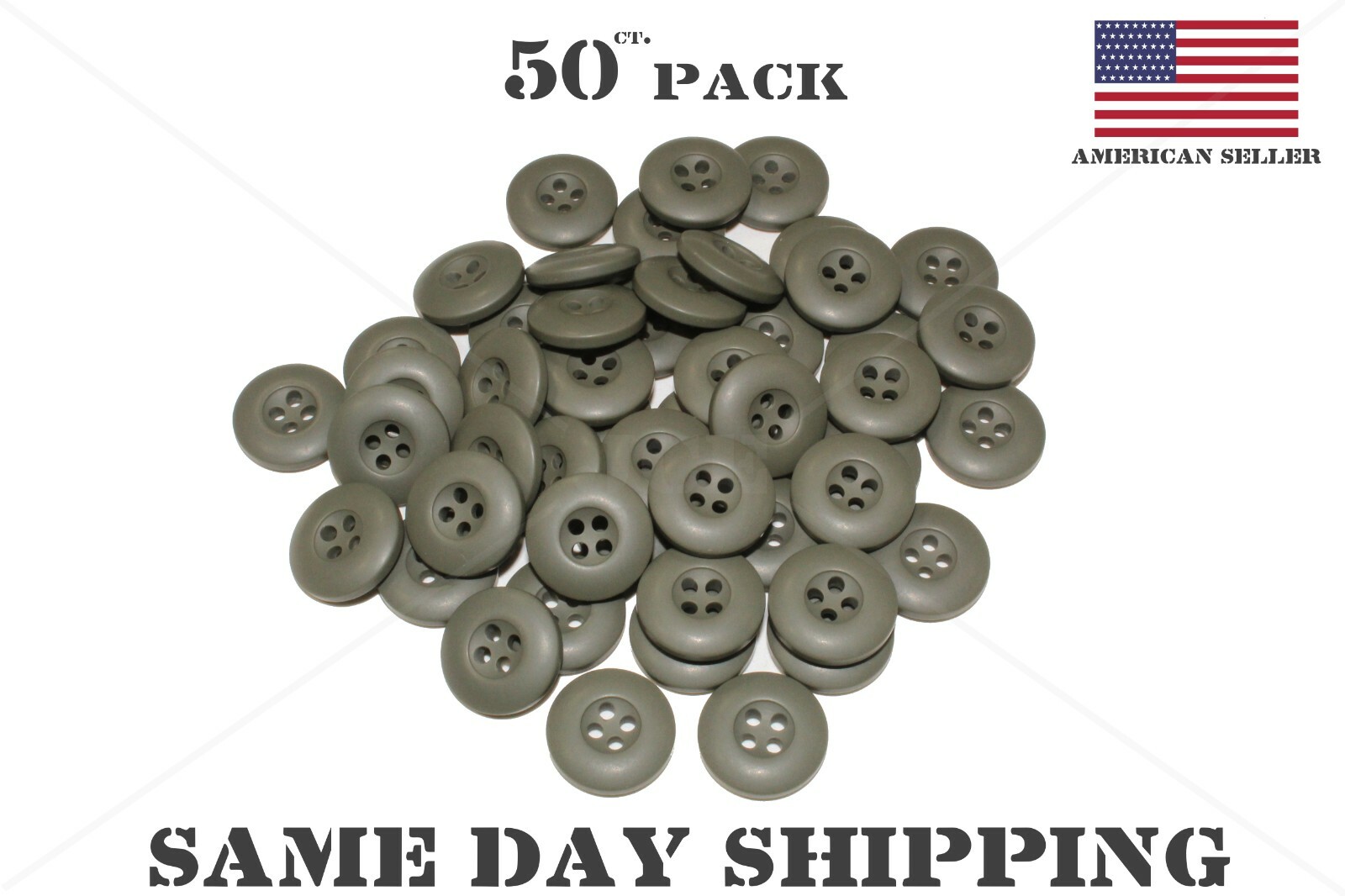 MILITARY BDU BUTTONS: CHOICE OF DIFFERENT COLORS OD GREEN BLACK KHAKI