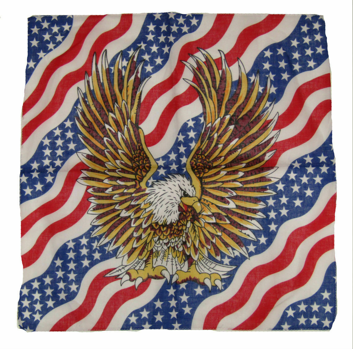22″x22″ USA American Waving Flag Eagle Bandana