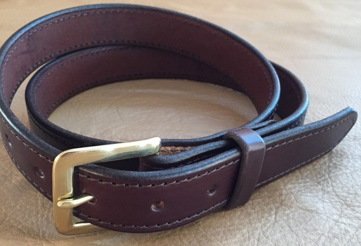 1-1/2″Plain Stitched Real Genuine Leather Casual Dress Belt Strap*Amish USA Made