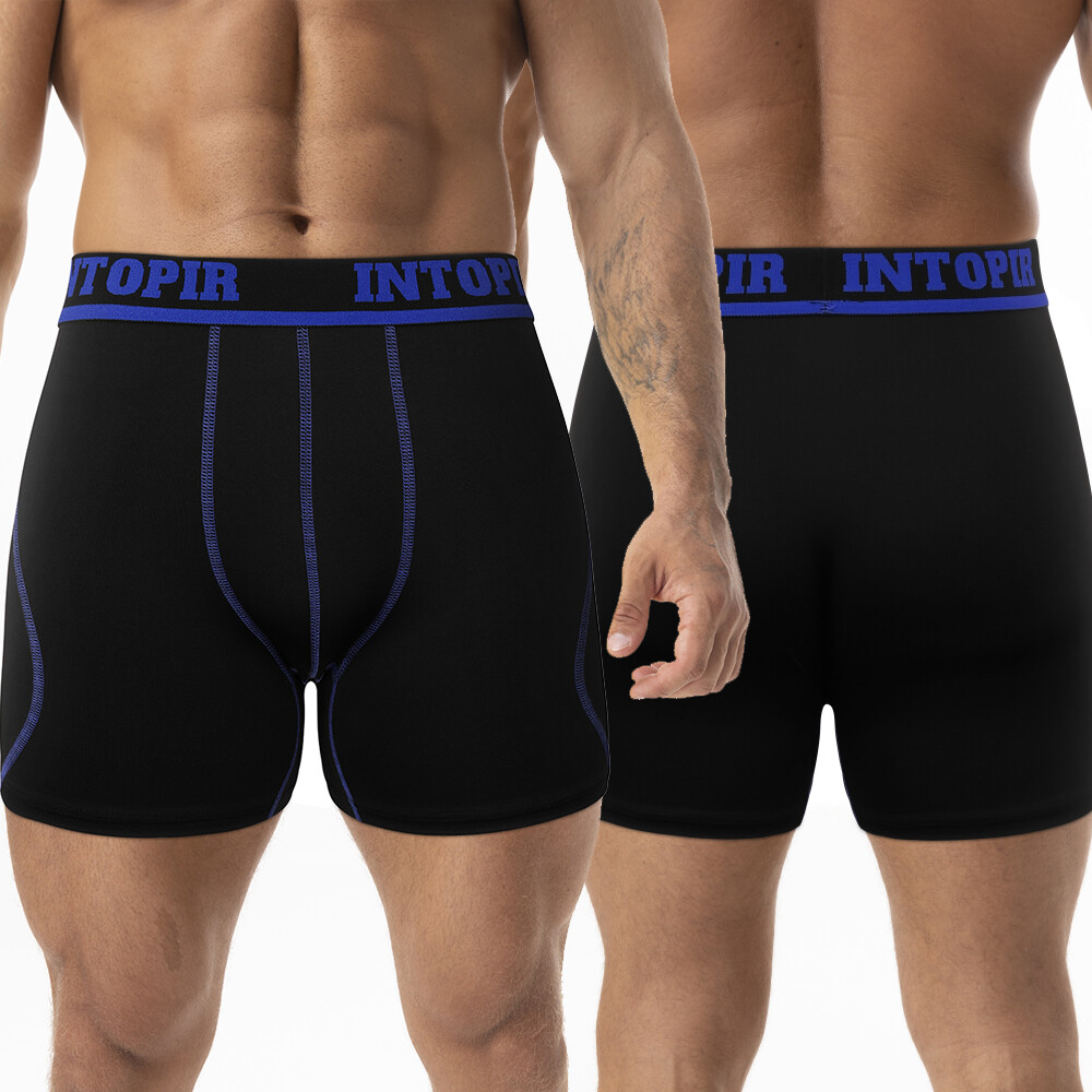 5PCS Anti-Chafing Mens Boxer Briefs Shorts Long Legs Underpants Trunks Underwear
