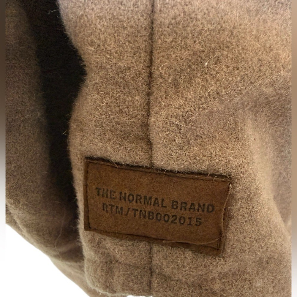 The Normal Brand Wool Blend Shirt Jacket Brown Plaid Lined M
