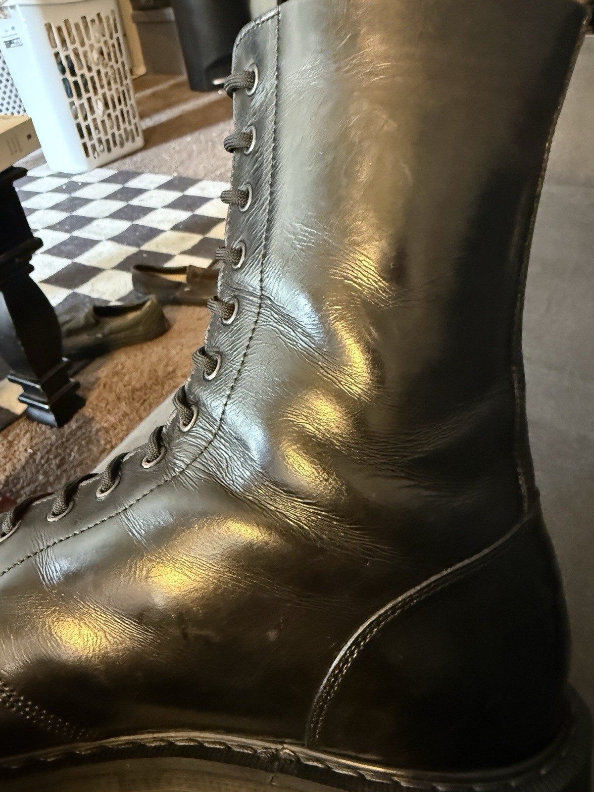 Solovair Greasy Black Astronaut boot. US 13 UK 12. EU 47 !See description!