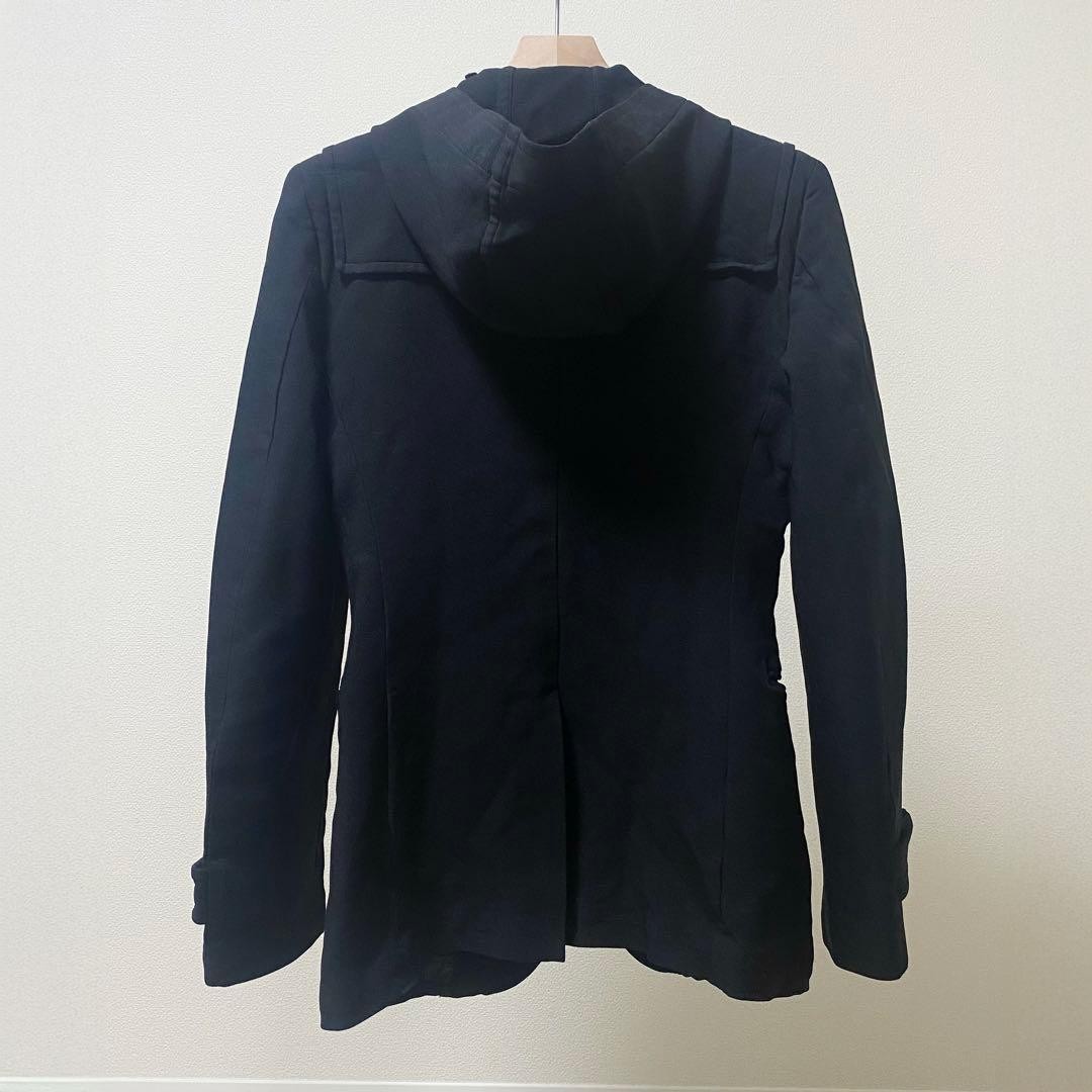 USED GARCONS HOMME PLUS 12SS POLYESTER SHRINK DUFFLE JACKET, BLACK GOOD
