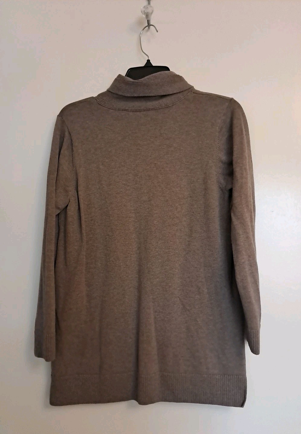 Jeanne Pierre Sz L Chocolate Sweater Sz L Pockets 100% Cotton All Seasons Casual