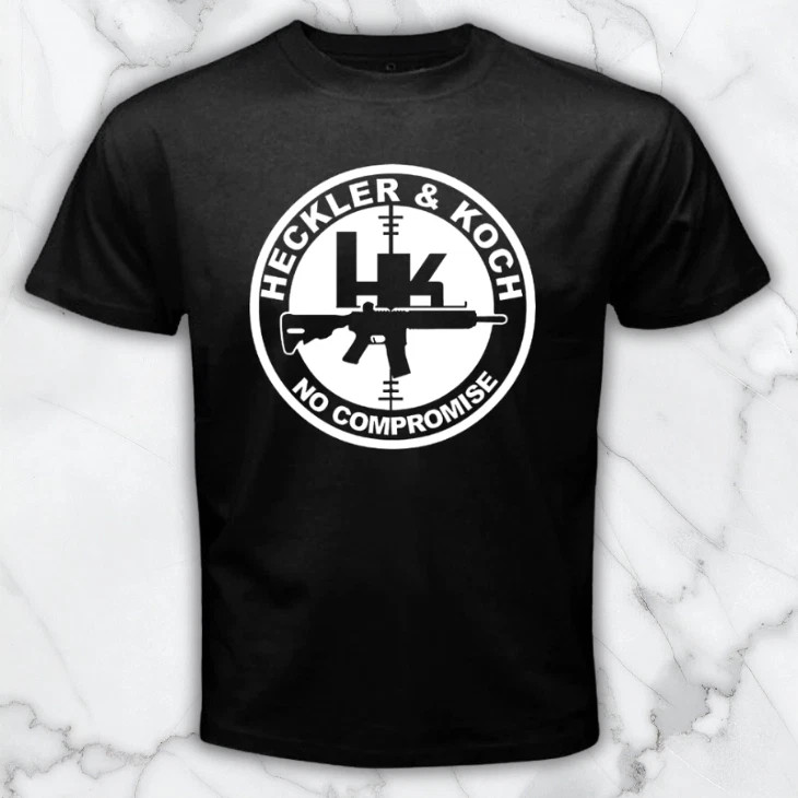Heckler & Koch HK Guns Firearms Men’s Black Graphic T Shirt Freeships