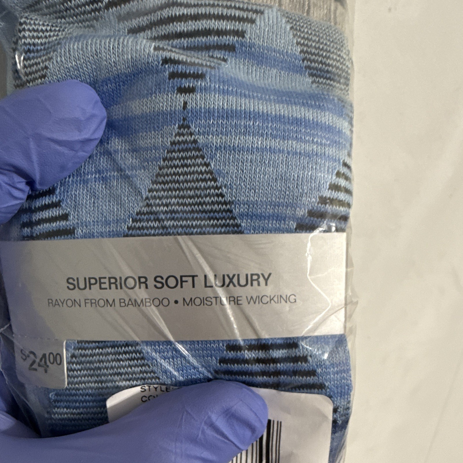 Perry Ellis Portfolio Men’s Moisture Wicking Bamboo Geometric Socks 3 Pairs 7-12