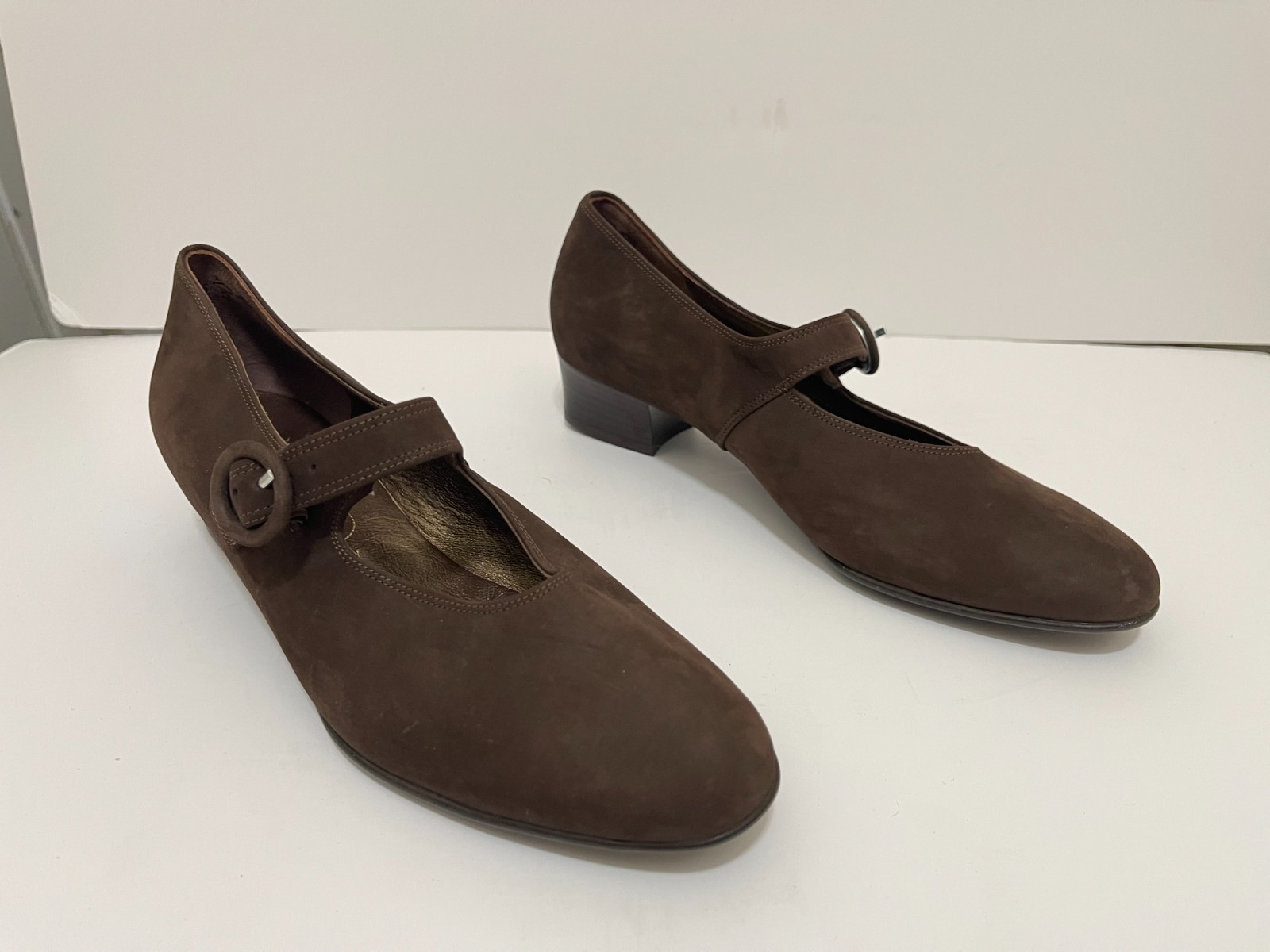 NWOB NEW Theresia Gaby Mary Jane Brown Suede German comfort shoes 5.5G US 7